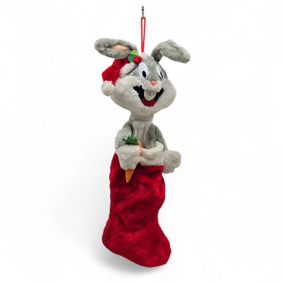 Vintage Bugs Bunny Plush Christmas Stocking Warner Bros Looney Tunes - Picture 1 of 13